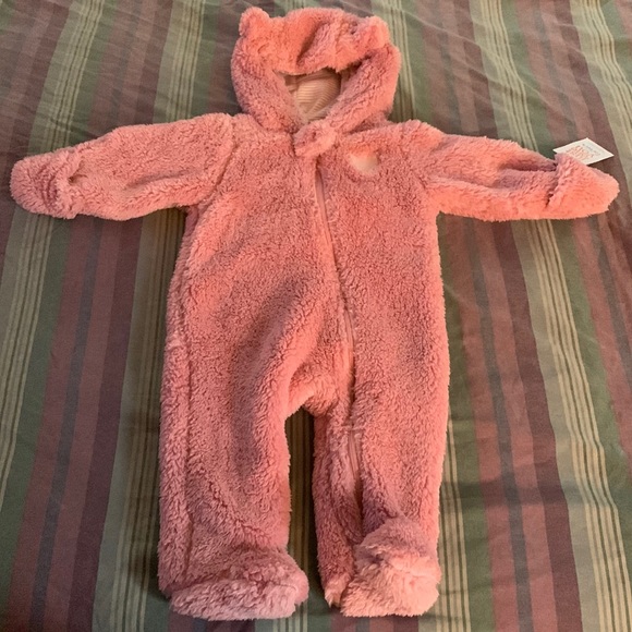 Carter's Other - 🌈NWT🌈Just One You by Carters Pink Baby Fox Pram Style Jacket Onesie